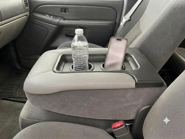 Alt view image 2 of 7 - Center Console Lid with Cup Holders for 1995-1999 Chevy GMC K & C1500 C2500 C3500 Light Gray