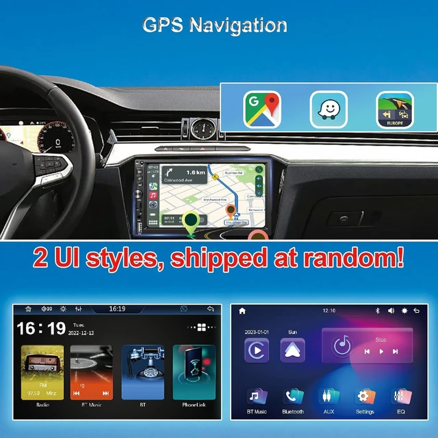 Alt view image 3 of 7 - Wireless Carplay Double Din Car Stereo, 7 Inch BT Touchscreen Car Radio