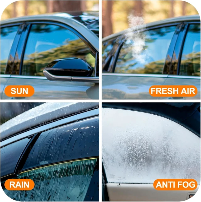 Alt view image 3 of 6 - Low Profile Window Rain Guards for KIA K4 2025 2026, Side Window Deflectors