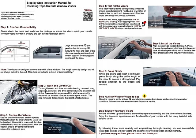 Alt view image 6 of 6 - Low Profile Window Rain Guards for KIA K4 2025 2026, Side Window Deflectors