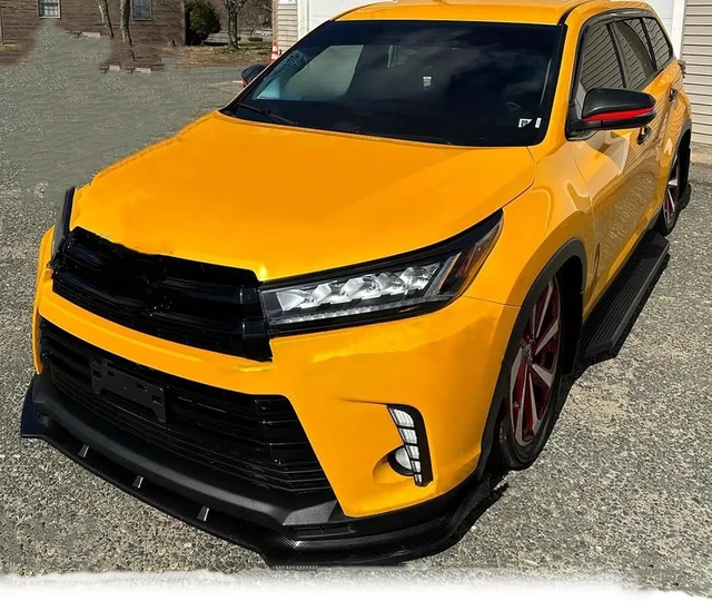 Alt view image 2 of 7 - Front Bumper Lip Spoiler 3PCS for Toyota Highlander 2017 2018 2019