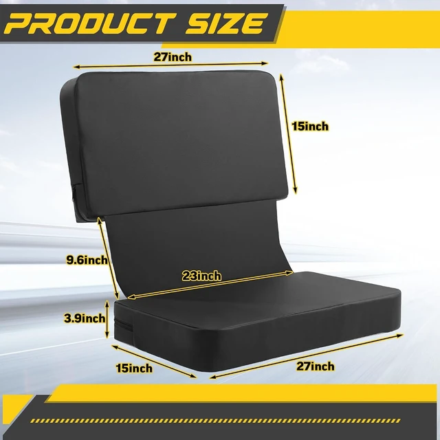 Alt view image 3 of 7 - Go Kart Seat for Two Seater, PU Go Cart Seats 2 Person with Elastic Strap, Waterproof Go-Kart Car Double Seat Cushion, Go Kart Parts and Accessories Fit Cars, Truck, SUV, Vans
