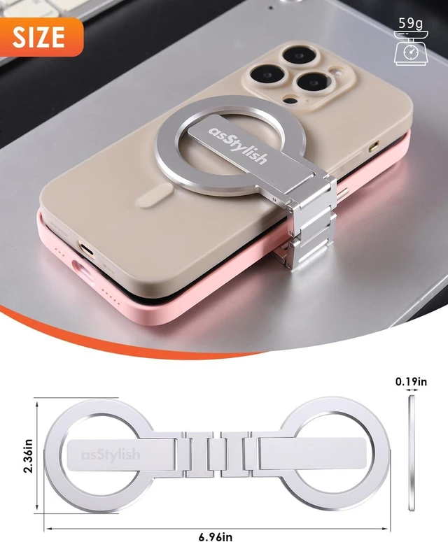 Alt view image 2 of 7 - Twins Carry: Magnetic Dual-Phone Holder for iPhone & Android
