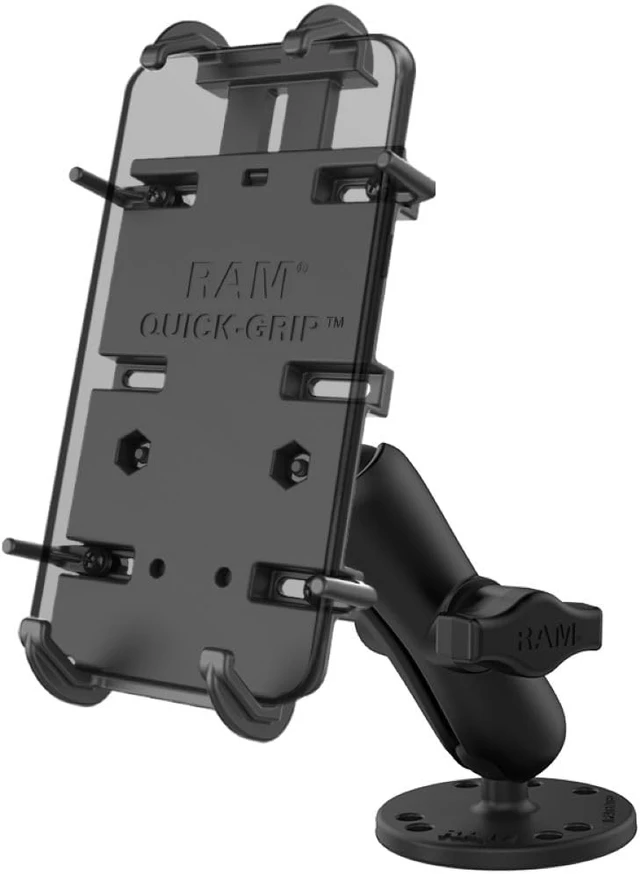 Main image of Quick-Grip XL Phone Mount with Drill-Down Flat Surface Base