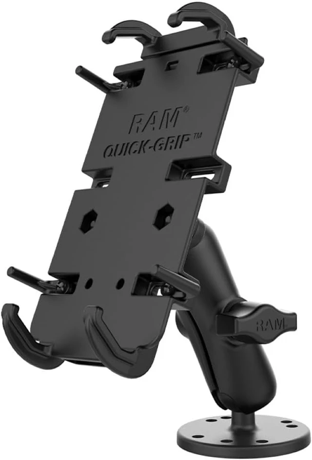 Alt view image 2 of 3 - Quick-Grip XL Phone Mount with Drill-Down Flat Surface Base