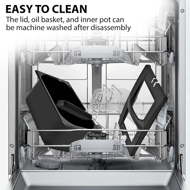 Alt view image 7 of 7 - Deep Fryer 3L Capacity,1500W Oil Fryer with Adjustable Temperature