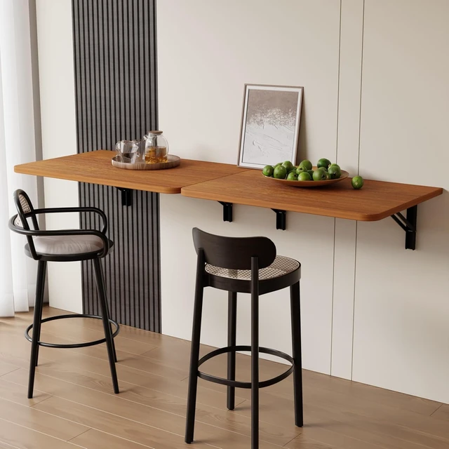 Alt view image 2 of 7 - Wall Mounted Folding Table 24x15.7 in - 100LB Capacity