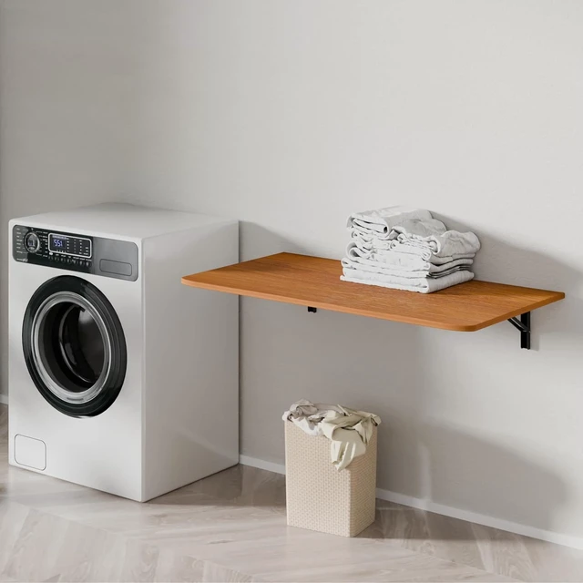 Alt view image 4 of 7 - Wall Mounted Folding Table 24x15.7 in - 100LB Capacity