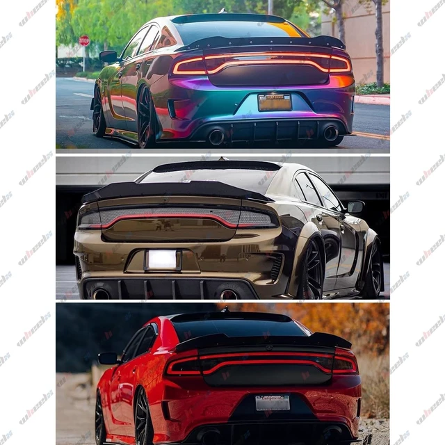 Alt view image 2 of 7 - Rear Window Rooftop Spoiler Compatible with 2015-2023 Dodge Charger All Model, Duckbill Style Wing Fits for 15-23 GT Pursuit R/T SRT SRT8 SXT Scat Pack SE Enforcer Daytona (Glossy Black)