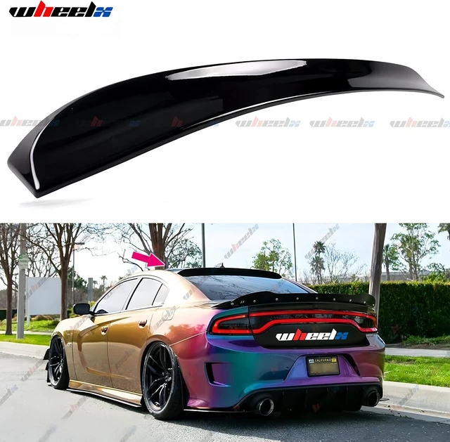 Alt view image 4 of 7 - Rear Window Rooftop Spoiler Compatible with 2015-2023 Dodge Charger All Model, Duckbill Style Wing Fits for 15-23 GT Pursuit R/T SRT SRT8 SXT Scat Pack SE Enforcer Daytona (Glossy Black)