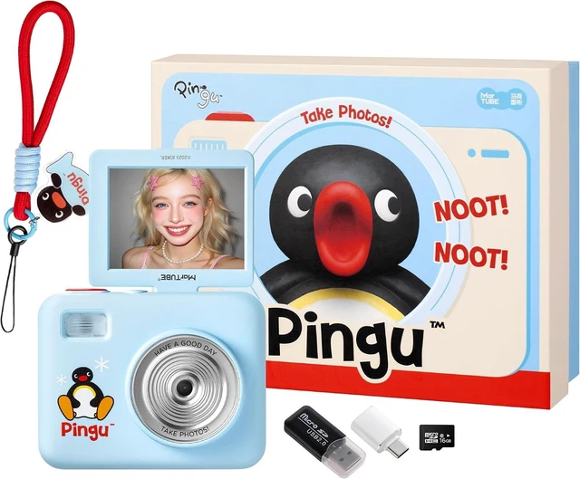 Main image of Pingu Cute Digital Camera with Flip Screen, Gift for Teens & Adults