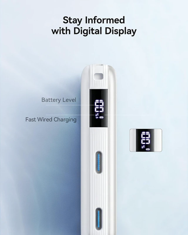 Alt view image 7 of 7 - for MagSafe Qi2.2 25W Portable Charger, Slimmest 10000mAh Power Bank