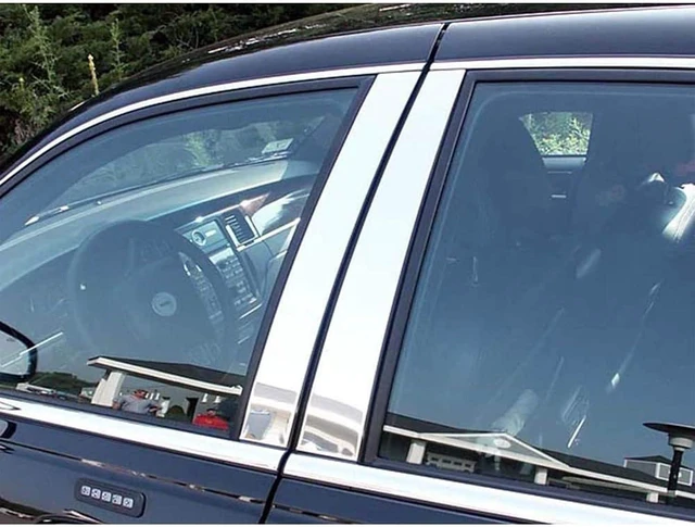 Main image of is Compatible with 1998-2011 Lincoln Town Car 4 Piece Stainless Pillar Post Trim PP38680