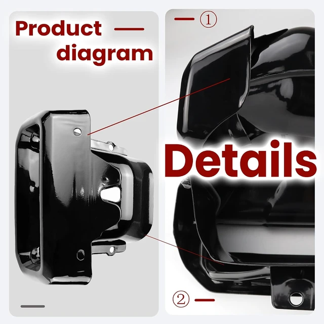 Alt view image 5 of 7 - Exhaust Tips Bezels Compatible with Chevy Silverado GMC Sierra 2019-2024
