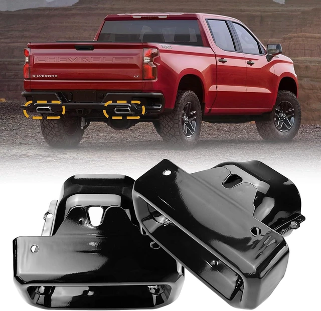 Main image of Exhaust Tips Bezels Compatible with Chevy Silverado GMC Sierra 2019-2024