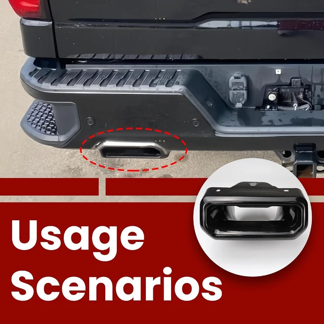 Alt view image 4 of 7 - Exhaust Tips Bezels Compatible with Chevy Silverado GMC Sierra 2019-2024