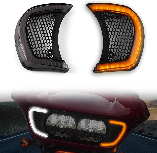 Main image of LED Headlight Vent Turn Signal for Harley Road Glide 2015-2024