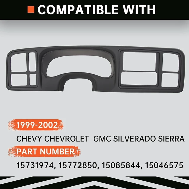 Alt view image 2 of 7 - Double DIN Dash Cover Kit Compatible with 99-02 Silverado Avalanche