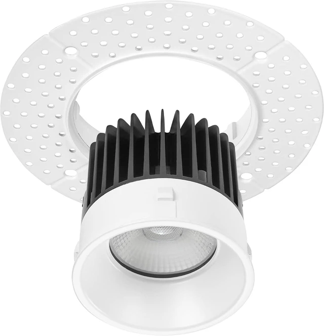 Alt view image 3 of 7 - 4" White Trimless Anti-Glare LED Downlight, 1000 Lumens, 5 CCT