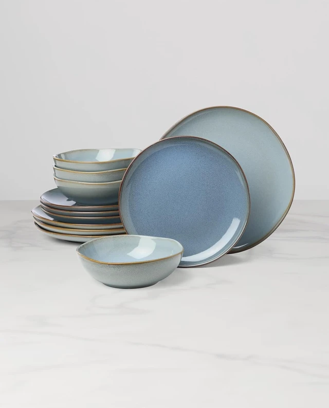Alt view image 7 of 7 - 897199 Organic Shades 12-Piece Dinnerware Set, Slate Blue