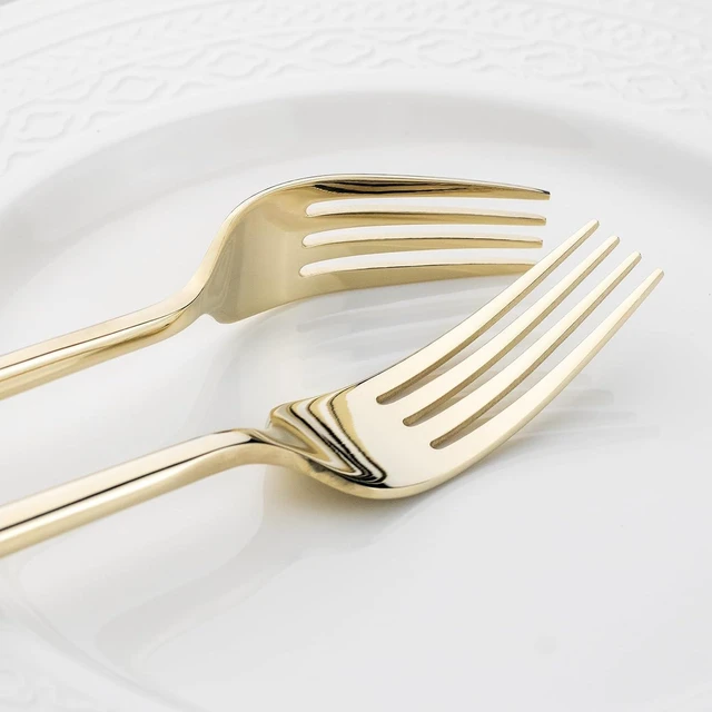 Alt view image 6 of 7 - Potter Champagne Gold 20-Piece Forged Silverware Set, Service for 4, Stainless Steel Flatware Set, Modern Design with Mirror Finish, Ideal for Home, Kitchen, Party, Camping
