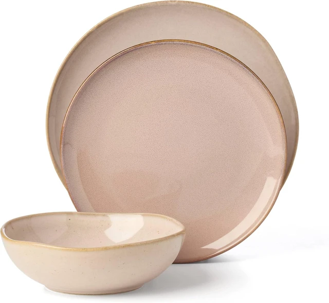 Alt view image 2 of 7 - Organic Shades Clay Stoneware 12-Piece Dinnerware Set for 4