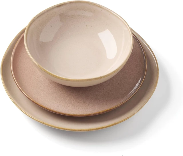Alt view image 6 of 7 - Organic Shades Clay Stoneware 12-Piece Dinnerware Set for 4