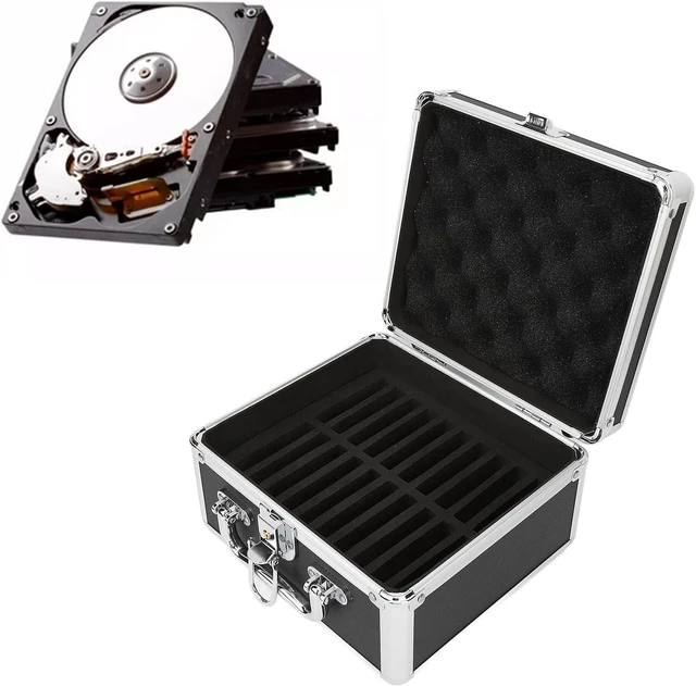 Alt view image 5 of 7 - 2.5" Hard Drive Storage x, External Hard Drive Carrying Case with 20 Bays, HDD Storage x Suitcase with Safety Lock Design