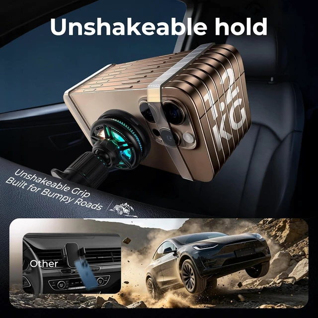 Alt view image 6 of 7 - 25W Wireless Car Charger Compatible with MagSafe, TEC Cooling