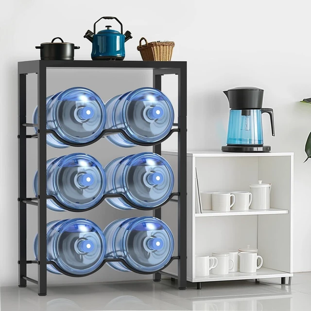 Alt view image 3 of 7 - 5 Gallon Water Jug Holder for 6 Bottles, 3-Tier Double Row Holds