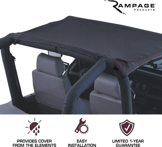 Alt view image 2 of 4 - California Brief Soft Top for Jeep Wrangler YJ