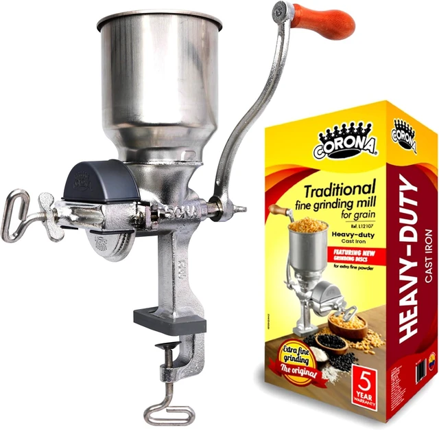 Main image of Corona Manual Grain Mill, Molino para Moler Maiz, Cast Iron Grinder