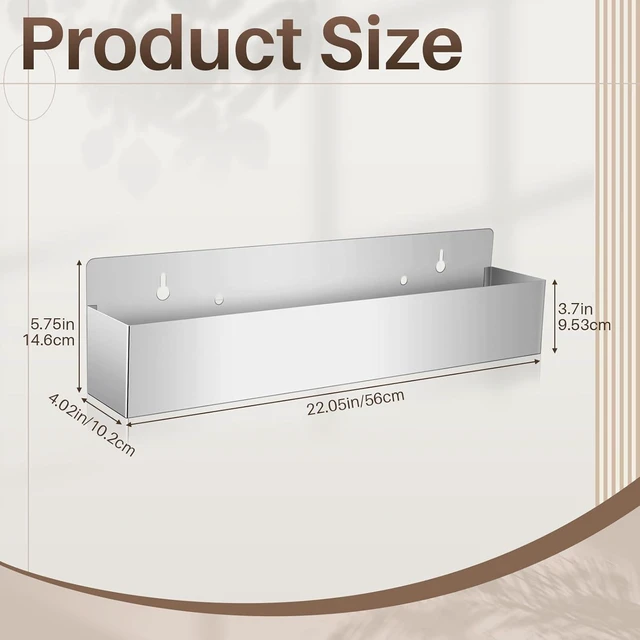 Alt view image 2 of 7 - 2 Pcs 22in Single Speed Rail Stainless Steel Bottle Holder, Silver