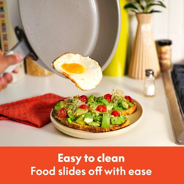 Alt view image 5 of 7 - Fits-Anywhere 9-Piece, Nonstick, Non-Toxic Cookware Set, Oatmilk