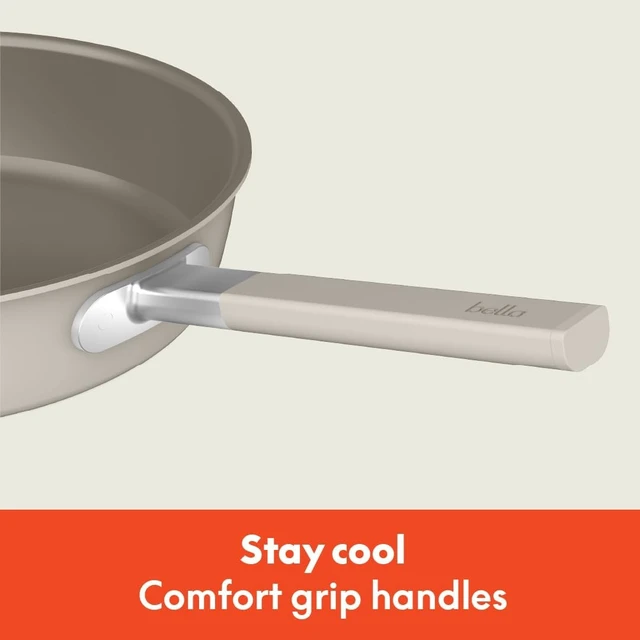 Alt view image 7 of 7 - Fits-Anywhere 9-Piece, Nonstick, Non-Toxic Cookware Set, Oatmilk