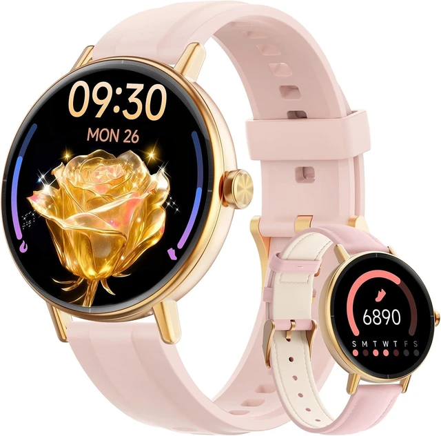 Main image of Smart Watch for Women,1.57" Touch Screen Smartwatch for iPhone& & Android,Answer/Make Call,Fitness Tracker with Heart Rate/SpO2/Sleep Monitor,IP68 Waterproof,110+ Sports Mode,2 Bands