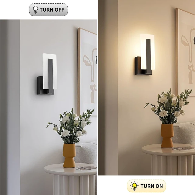 Alt view image 7 of 7 - Modern LED Wall Sconces Up and Down Wall Mount Light Black 3000K Warm White Wall Lights Set of 2, Indoor Wall Lighting for Hallways, Bedrooms, Hallways, Living Room Indoor Wall Lights