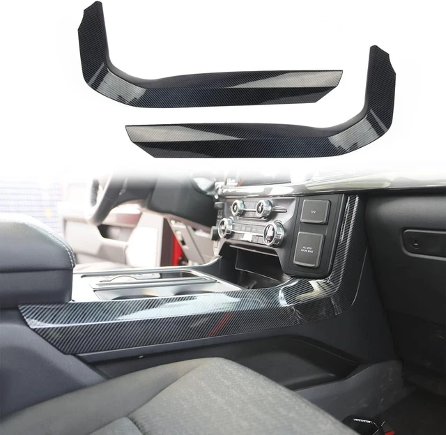 Main image of Carbon Fiber Central Control Panel Cover Tirm for Ford F150 2021-2026(Gear Shift Side)