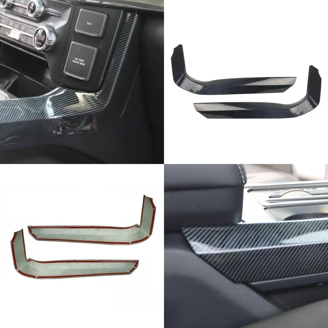 Alt view image 5 of 6 - Carbon Fiber Central Control Panel Cover Tirm for Ford F150 2021-2026(Gear Shift Side)