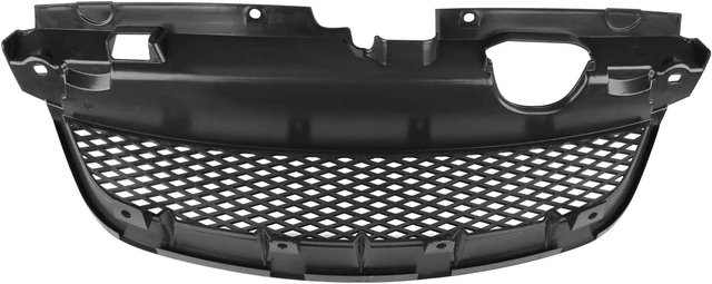 Alt view image 3 of 7 - Matte Black Mesh Front Bumper Hood Grille