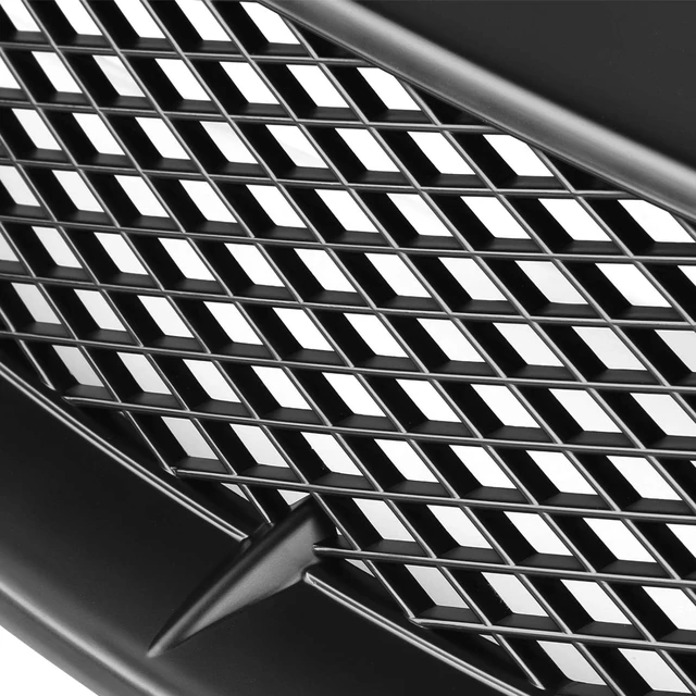 Alt view image 4 of 7 - Matte Black Mesh Front Bumper Hood Grille