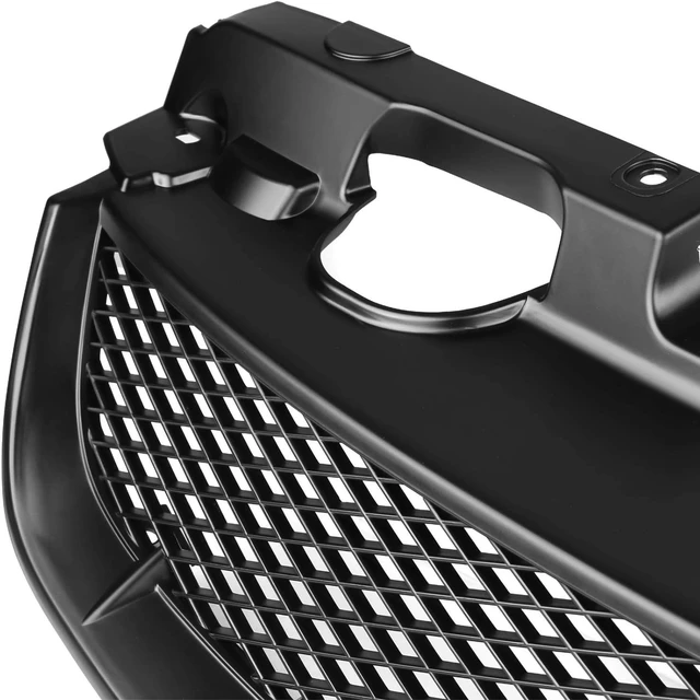 Alt view image 5 of 7 - Matte Black Mesh Front Bumper Hood Grille