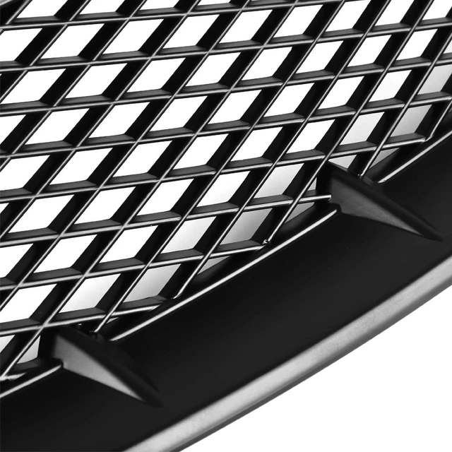 Alt view image 7 of 7 - Matte Black Mesh Front Bumper Hood Grille