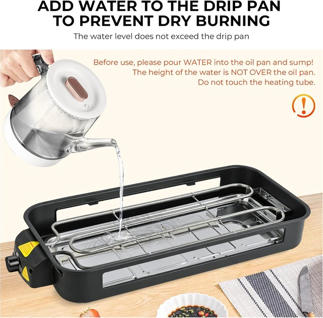 Alt view image 2 of 7 - Electric Indoor Grill,2 in 1 Indoor Grills for Kitchen