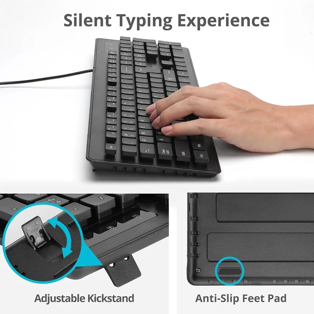 Alt view image 5 of 7 - IP68 Washable 104-Key USB Keyboard, EN60601-1, JK-US0U11-S1