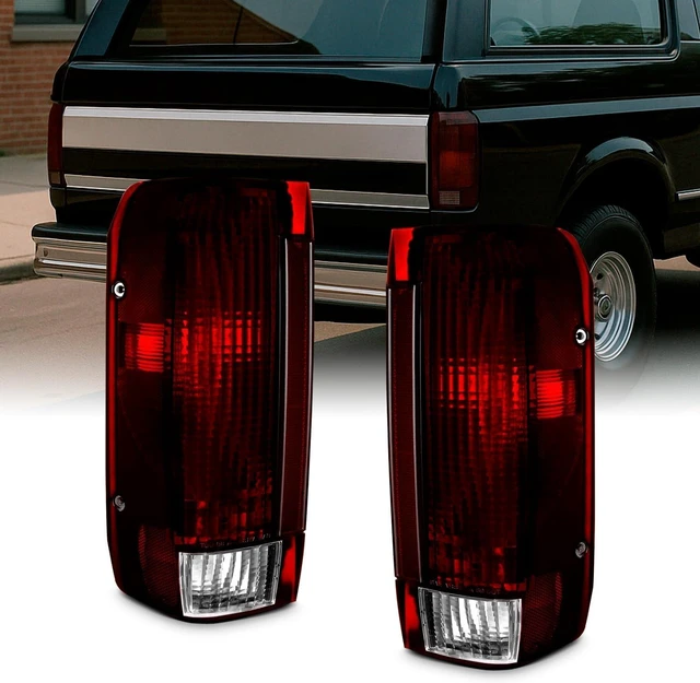 Main image of - For 1987-1997 Ford Bronco F150 F250 F350 Pickup Tail Lights