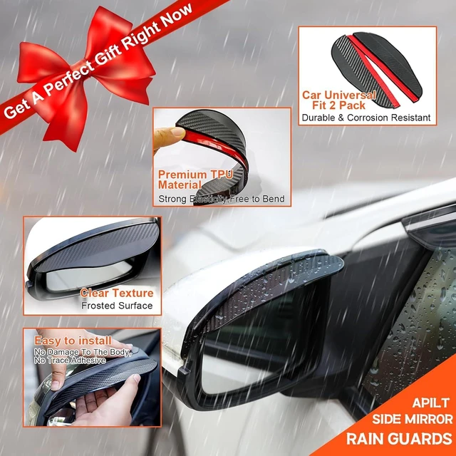 Alt view image 7 of 7 - Outside-Mount Rain Guards Window Visors for 2016-2023 Toyota Tacoma Double Cab Full-Size Wind Vent Deflectors Truck Accessories Dark Smoke 4-Piece Set with Thicker