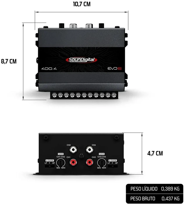 Alt view image 3 of 3 - Amplifier (400W 4 Channels)