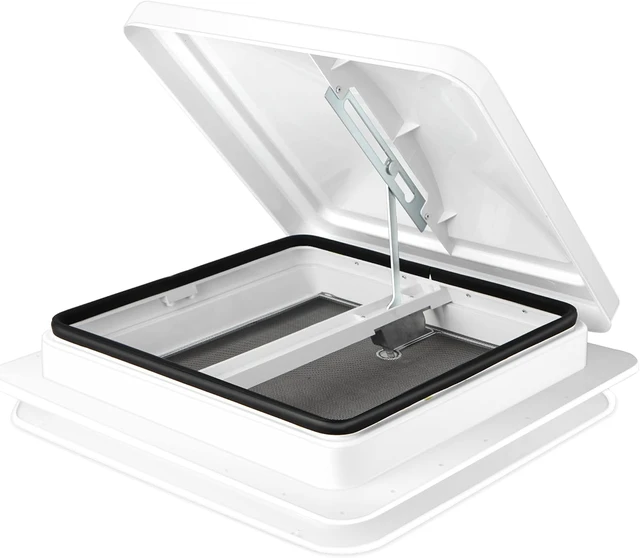 Alt view image 3 of 7 - RV or Trailer Roof Vent - Manual 14" x 14"