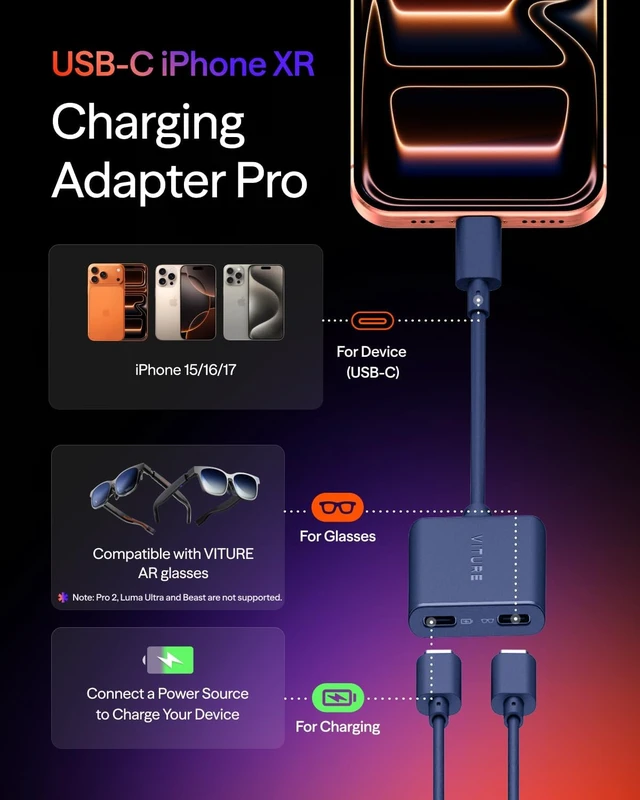 Alt view image 5 of 7 - USB- C XR Charging Adapter Pro, for iPhone 15 & Later